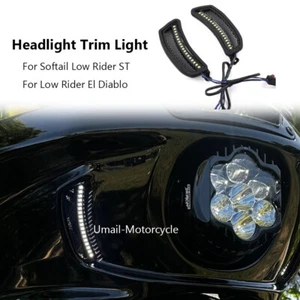 For Harley Softail Low RiderST FXLRST 2022-2024 LED Headlight Vent Light Fairing - Picture 1 of 8