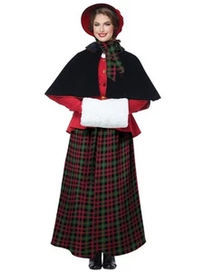 Holiday Caroler Woman Christmas Victorian Olden Day Nativity Womens Costume S - Picture 1 of 2