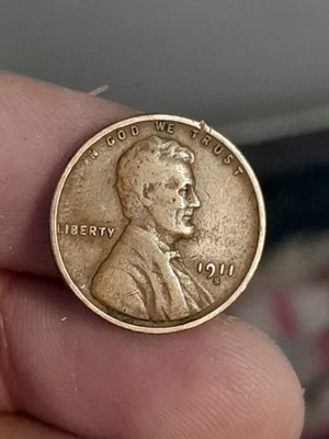 1911- S Lincoln Wheat Cent (Rim Damage) - Image 1 of 4