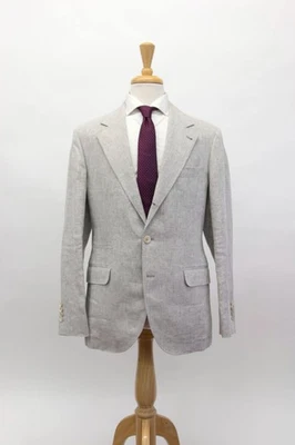 NWT $5100 Brunello Cucinelli Men 100% Linen "Leisure Fit" 2Pc Suit 48/ 38US A258 - Image 1 of 4