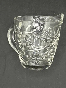 Anchor Hocking Creamer Star of David Glass Starburst 3 1/2" x 4" Spout Vintage - Picture 1 of 3