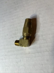 3/8" O.D Brass NPT DOT AIR BRAKE FITTING  AB 90 ELBOW MALE - Picture 1 of 4