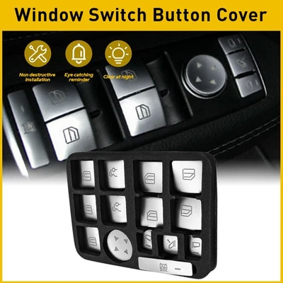 Reposabrazos puerta coche interruptor ventana botón cubierta embellecedor para Mercedes-Benz C180 2011-14 Foto 1 de 4