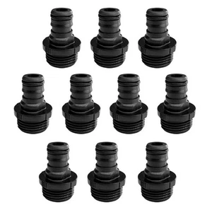 10 Pack Plastic Garden Hose Quick Connect Fittings Male Hose Quick Connector ... - Picture 1 of 5