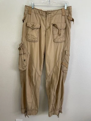 Pantalones cargo vintage Y2K Abercrombie & Fitch para mujer 10 años 90 beige holgados utilitarios Foto 1 de 4