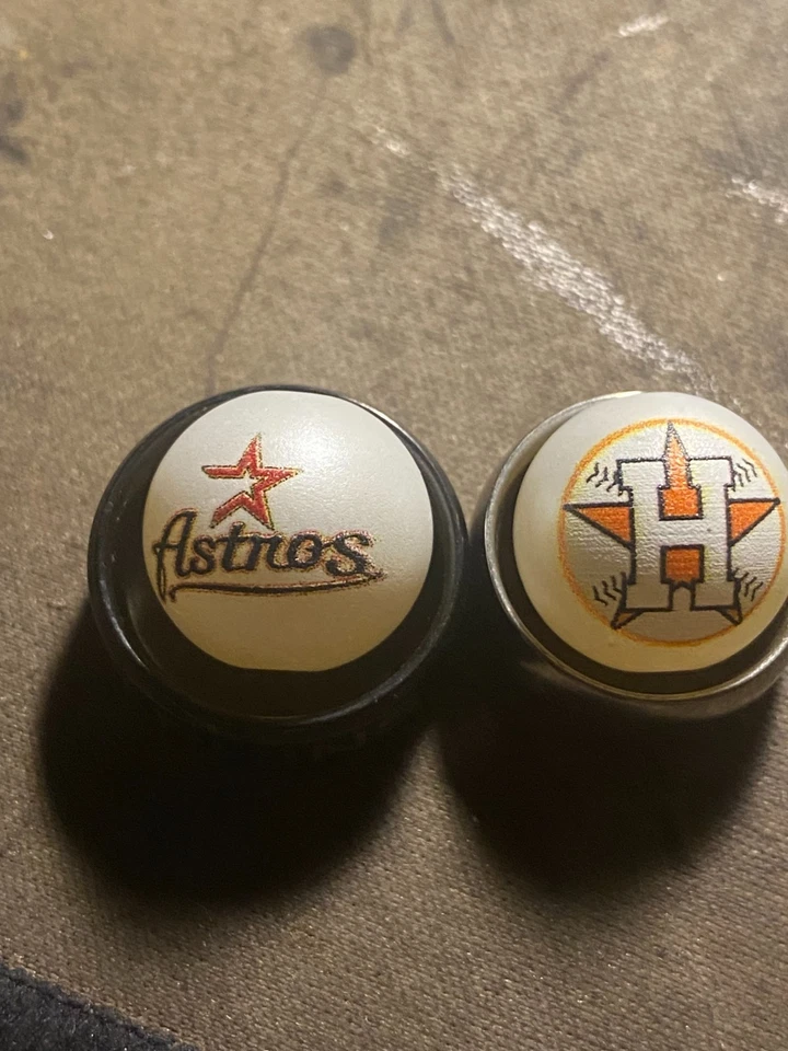 Houston Astros 16mm Acrylic Beads for Jewelry Making DIY Pen Keychain 1 pc - Image 1 of 1