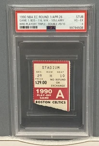 1990 Celtics Larry Bird - Playoff triple double #9/10 -- PSA 4 Ticket Stub - Picture 1 of 1