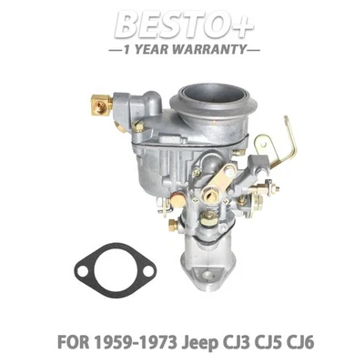 适合 1959 - 1973 吉普 CJ3 CJ5 CJ6 2.2L l4 17701.02 Solex 1 枪管化油器 — 第 1/4 张图片