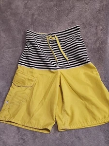 Joe Boxes Boys  Size M 10/12 Yellow With Black Stripes Swim Trunks - Picture 1 of 3