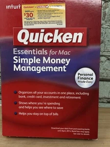 Quicken Essentials for MAC 2010 Simple Money Management Intuit Personal Finance - Picture 1 of 9