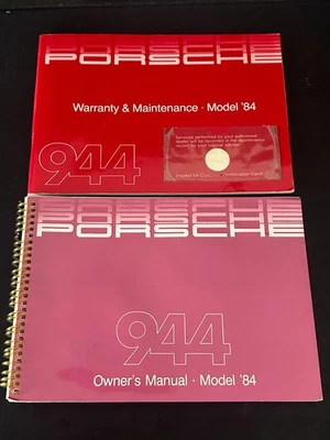 Porsche 944 1984 manual de mantenimiento del conductor del propietario original de fábrica OEM 84 Foto 1 de 4
