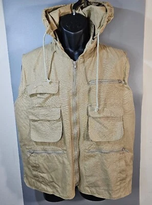Weather Rite Cotton Hunting/ Fishing/ Utility Vest Men's Sz Med with Hidden Hood - Image 1 of 4
