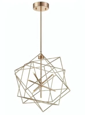 Lite Source LS-19855 Gold Stacia 7-Light 21"W Single Tier Led Chandelier - Image 1 of 3
