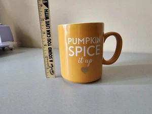 “Love Your Mug” Pumpkin Spice & All Things Nice Coffee Tea Mug/Cup Orange - Picture 1 of 3