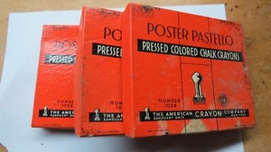 3 CONJUNTOS de Póster de Tiza Pastello American Crayon Company NUNCA USADO - Imagen 1 de 11
