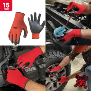 General Purpose Nitrile Coated Work Gloves Size Large Nitrile All Purpose Gloves - Picture 1 of 8