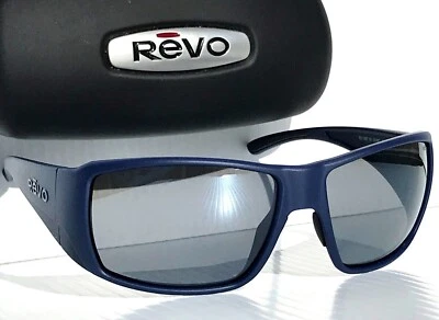 NUEVO REVO DUNE Mate Azul Marino POLARIZADO Gris Grafito Lente Gafas de Sol RE 1202 05 GY Foto 1 de 4