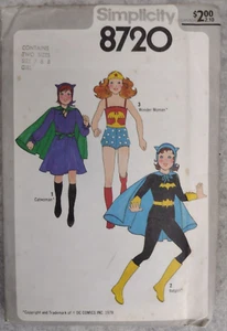 Simplicity Muster 8720 Mädchen 7-8 Kostüm DC Superhelden Wonder Batgirl Catwoman - Bild 1 von 2