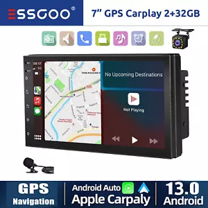 Double 2 Din 7" Android 13 Car Stereo Radio FM GPS Nav Head Unit Bluetooth +CAM - Picture 1 of 13