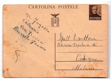 INTERO POSTALE NON VIAGGIATO MA UTILIZZATO COME QUIETANZA DELLA BANCA POPOLARE