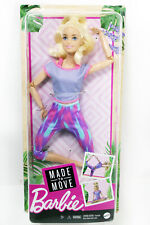 Mattel Barbie  Made to Move Blonde Yoga Fashion Doll-Flexible Joints GXF04-NEW