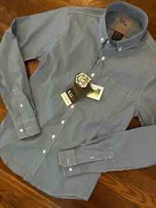 NEU 5.11 511 Tactical Alpha Flex Dress Button Down Gingham Herren XS Langarm - Bild 1 von 8