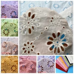 Lace Fabric Hollow Out Flower Embroidered Sewing Craft for Dress Window Curtain - Picture 1 of 23