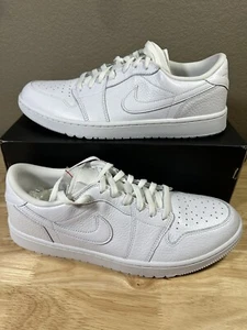 Nike Air Jordan 1 Low Triple White Golf Shoe's Men's 12.5 DD9315-101 Golfer - Picture 1 of 8