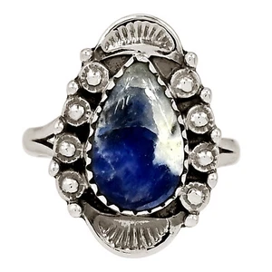 Südwesten - Natürlicher Sodalith - Brasilien 925 Silber Ring Schmuck Gr.7,5 ALLR-29188 - Bild 1 von 1
