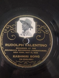 Brunswick 78 rpm Record 1923 Rudolph Valentino Kashmiri & El Relicario 33579A - Picture 1 of 6