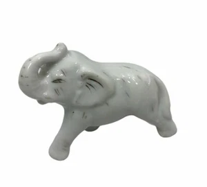 Vintage White Elephant Trunk Up Figurine Japan Collectible Decor - Picture 1 of 5