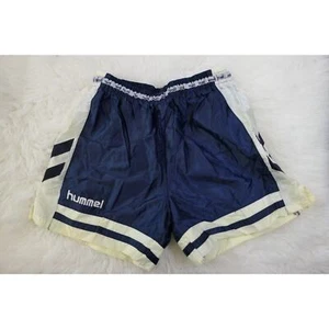 Neu ohne Etikett seltene 90er Hummel Erwachsene Herren Größe Small Nylon Satin Fußballshorts - Bild 1 von 12