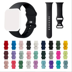Apple Watch Silicone Band Strap Series 1/2/3/4/5/6/SE Sports 38/40/42/44/48 mm - Picture 1 of 4