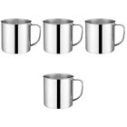 4pcs Stainless Steel Coffee Cup Portable Cup Drinking Water Camping Hiking