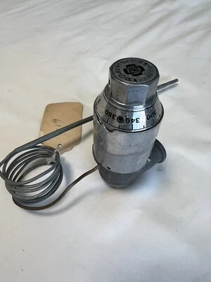 Vintage Robertshaw Model X Gas Thermostat #219 Chrome Dial 275-380 F  36" cap - Image 1 of 4