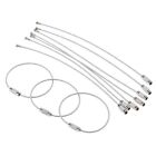 25 Pcs Stainless Steel Wire Rope Keychain Carabiner Cable Metal Wire Keychain