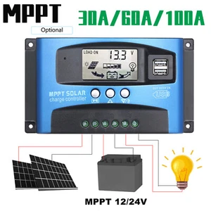 MPPT/PWM Solar Panel Regulator Charge Controller Auto Focus Tracking 30-100A 24V - Picture 1 of 14