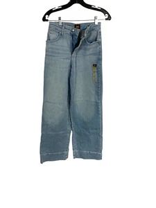 Lee Womens Medium Light Wash Denim Wide-Leg Jeans - Picture 1 of 5
