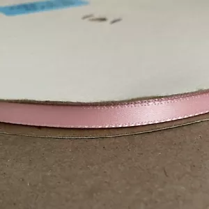 Vintage ¼” x 100 Yards PINK Polyester Double Face Ribbon Made in USA - Picture 1 of 7