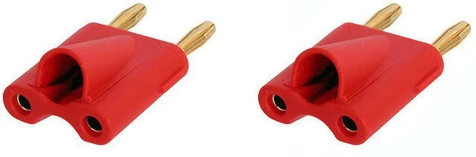 2 Pack Neutrik Rean NYS508-R Dual Red Banana Plug 6mm .24" to 10mm .39" Cable OD - Image 1 of 1