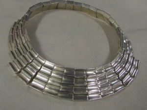 Collana con colletto legato in argento sterling pesante dal Messico + - Foto 1 di 5