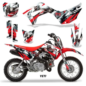 Custom MX Graphics with #Plate Decals Honda CRF 110F 2019-2021 YETI R - Picture 1 of 2