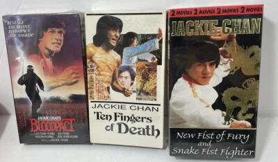 Джеки Чан лот из 4 VHS запечатанный новый Bloodpact кулак ярость змея 10 пальцев смерть - Изображение 1 из 2