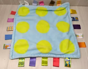 Taggies blue green circles baby security blanket lovey Kids II - Picture 1 of 6