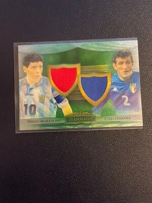 2014 Futera World Unique Dual Patch Teammates Maradona Ferrara /55 - Image 1 of 2