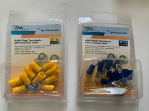 AMP Ring Terminals 12-10 1/4" 2 Packs - Bild 1 von 2