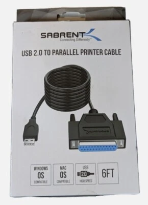 Sabrent USB 2.0 to Parallel IEEE 1284 Printer Cable Adapter (CB-DB25) - Image 1 of 2
