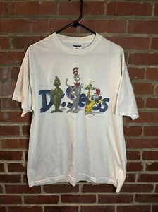 Vintage 90s 1999 Dr. Seuss Cat In The Hat T-Shirt Short Sleeve White Adult Large - Bild 1 von 7