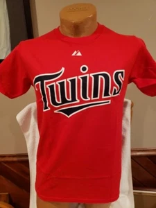 SWEET Minnesota Twins Joe Mauer Red Youth Sz Lg Majestic Jersey-T, NEW&NICE!! - Picture 1 of 2