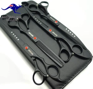 Professional Pet Grooming Scissors Set Straight Scissors Thinning Scissors Curve - Picture 1 of 12